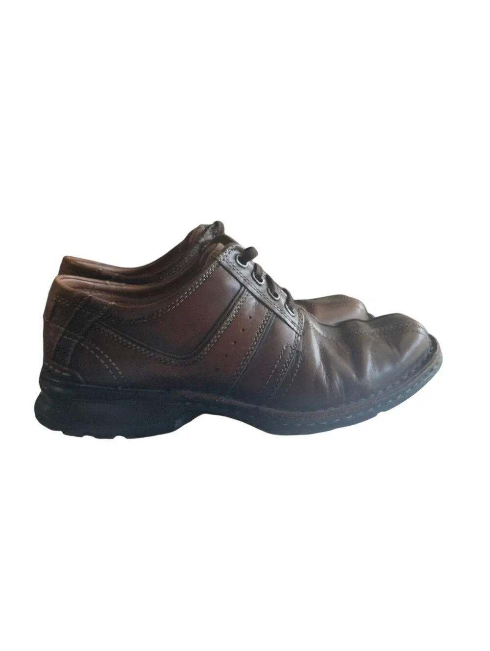 Clarks Touareg Vibe Brown Leather Lace-Up Oxfords Size 8 M